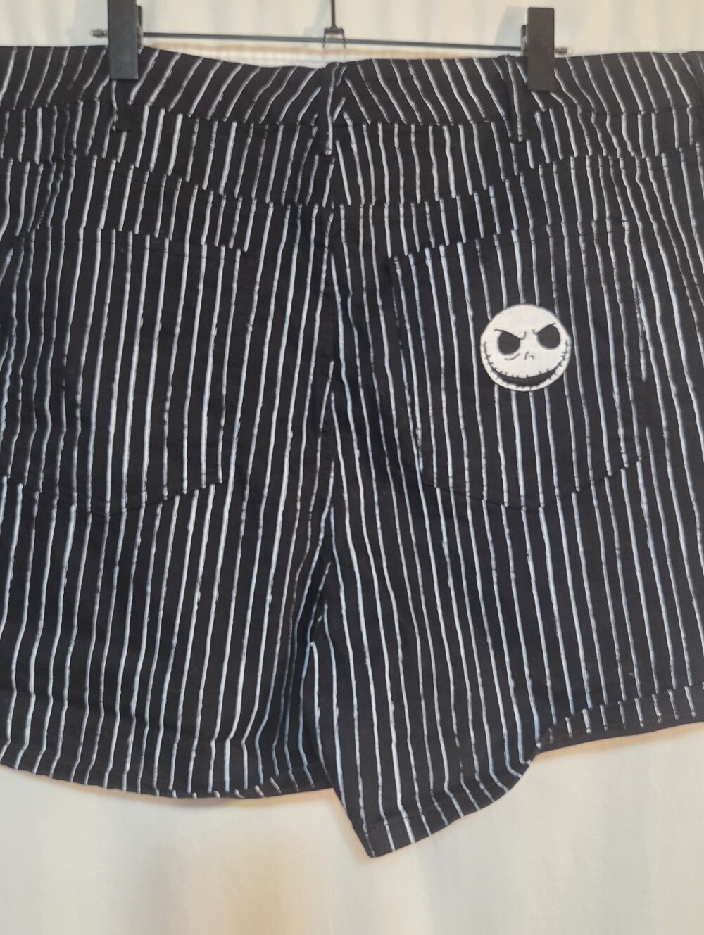 The Nightmare Before Christmas Women's Black Pinstripe Shorts Plus Size 26